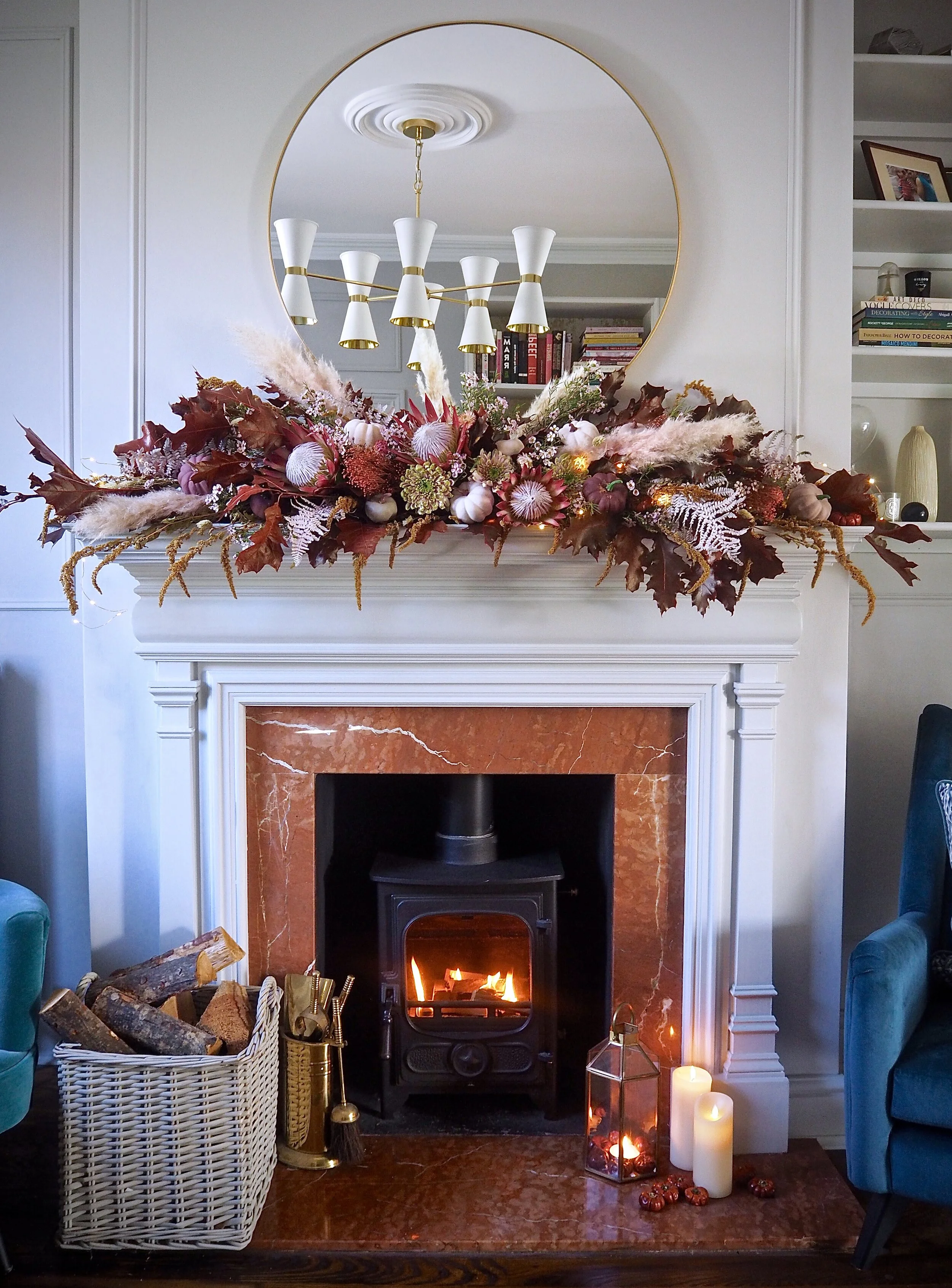 Fireplace garland cheap